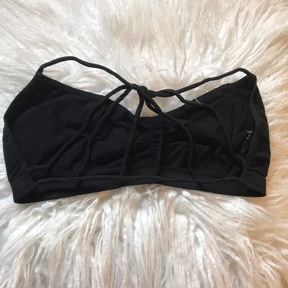 black bralette w/ open crossy back - Picture 2 of 2
